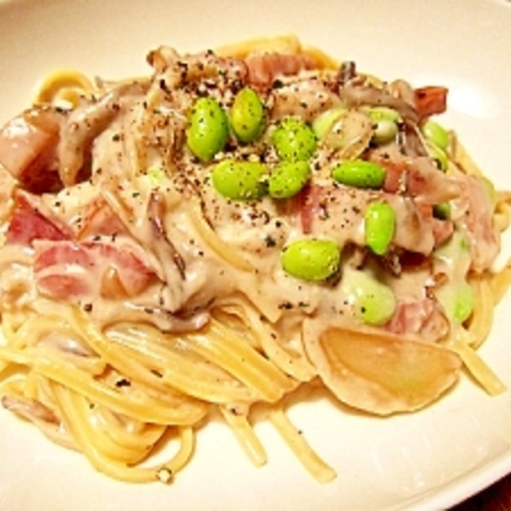 絶品 枝豆とキノコのクリームパスタ レシピ 作り方 By Happy Time 楽天レシピ 絶品 枝豆とキノコのクリームパスタ レシピ 作り方 By Happy Time 楽天レシピ